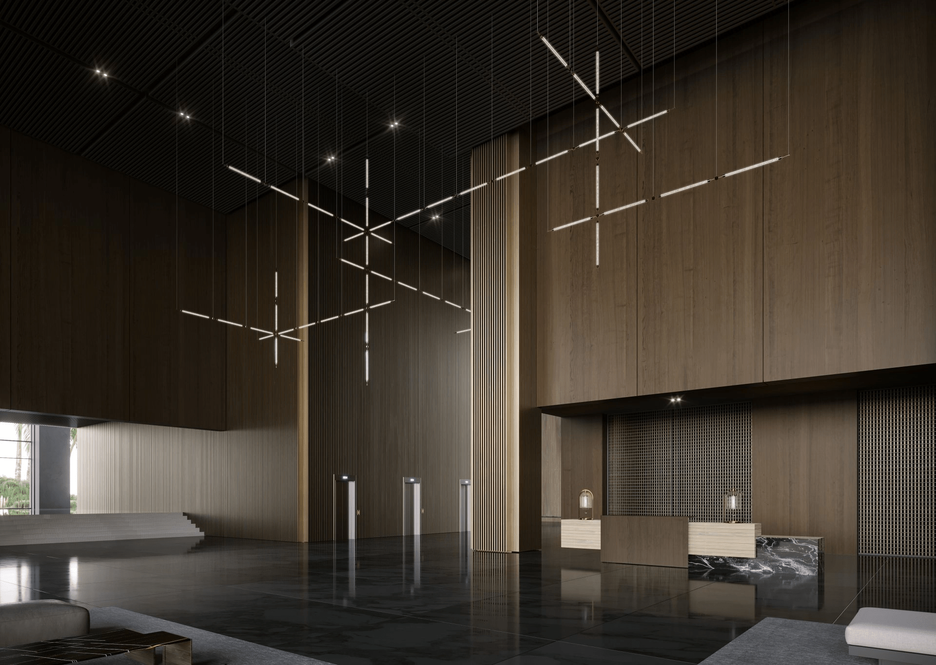 CrystalGrid Architectural Matrix Customize Chandelier