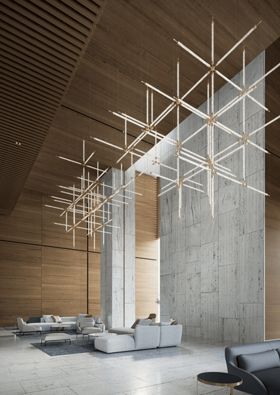 CrystalGrid Architectural Matrix Customize Chandelier