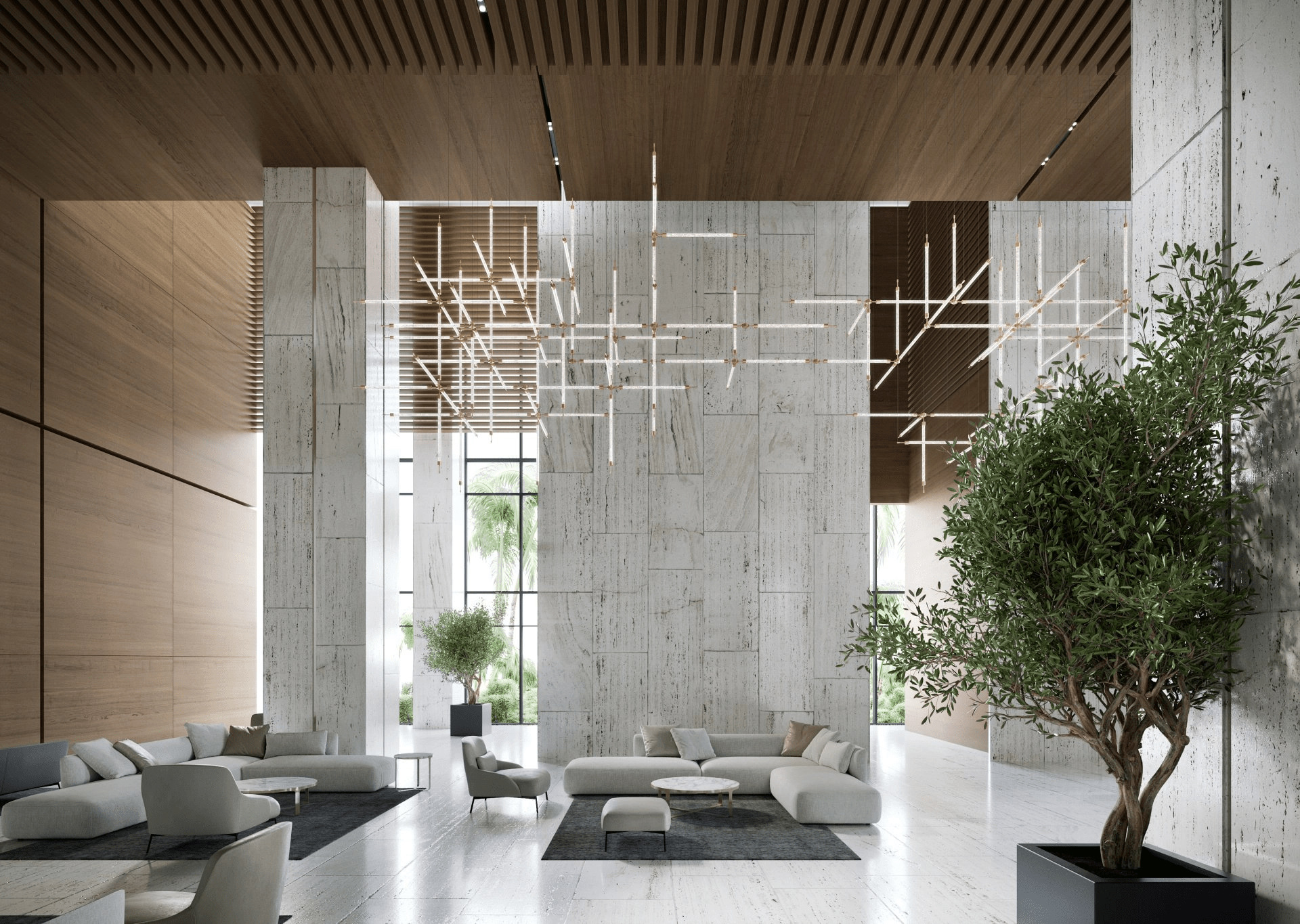 CrystalGrid Architectural Matrix Customize Chandelier