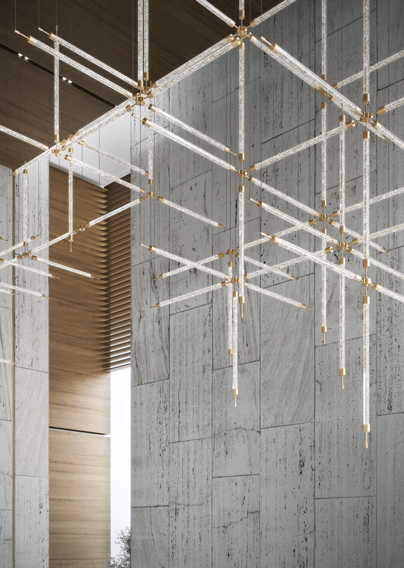 CrystalGrid Architectural Matrix Customize Chandelier
