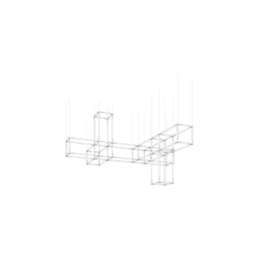 CrystalGrid Architectural Matrix Customize Chandelier