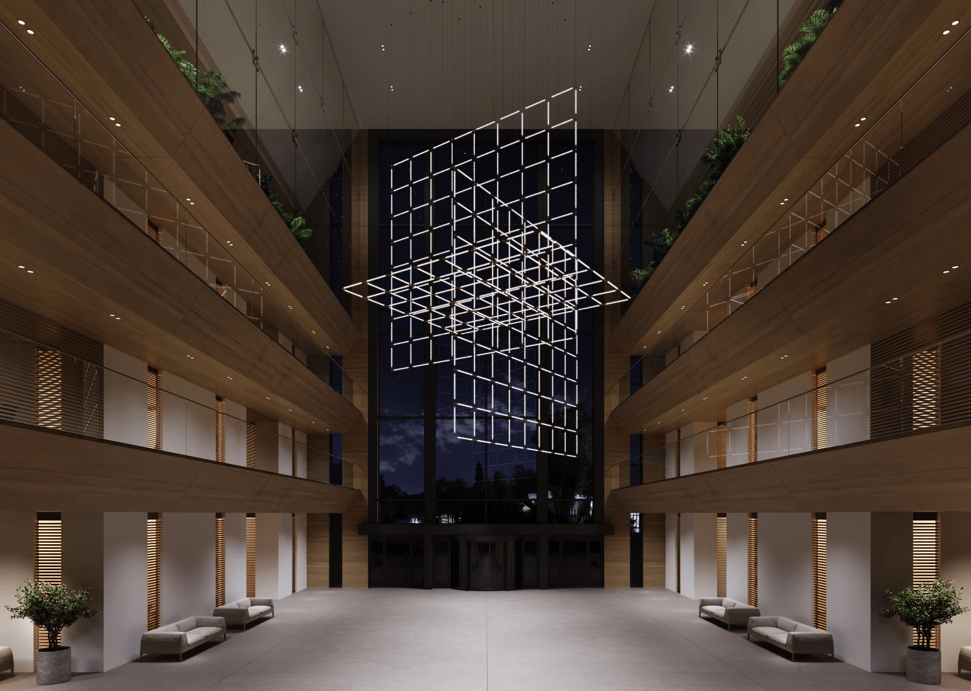 CrystalGrid Architectural Matrix Customize Chandelier