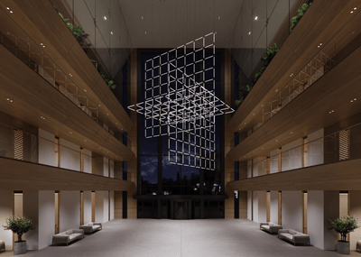 CrystalGrid Architectural Matrix Customize Chandelier