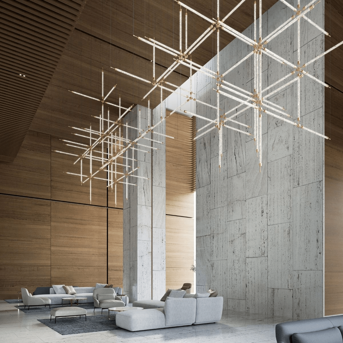 CrystalGrid Architectural Matrix Customize Chandelier