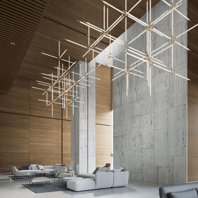 CrystalGrid Architectural Matrix Customize Chandelier