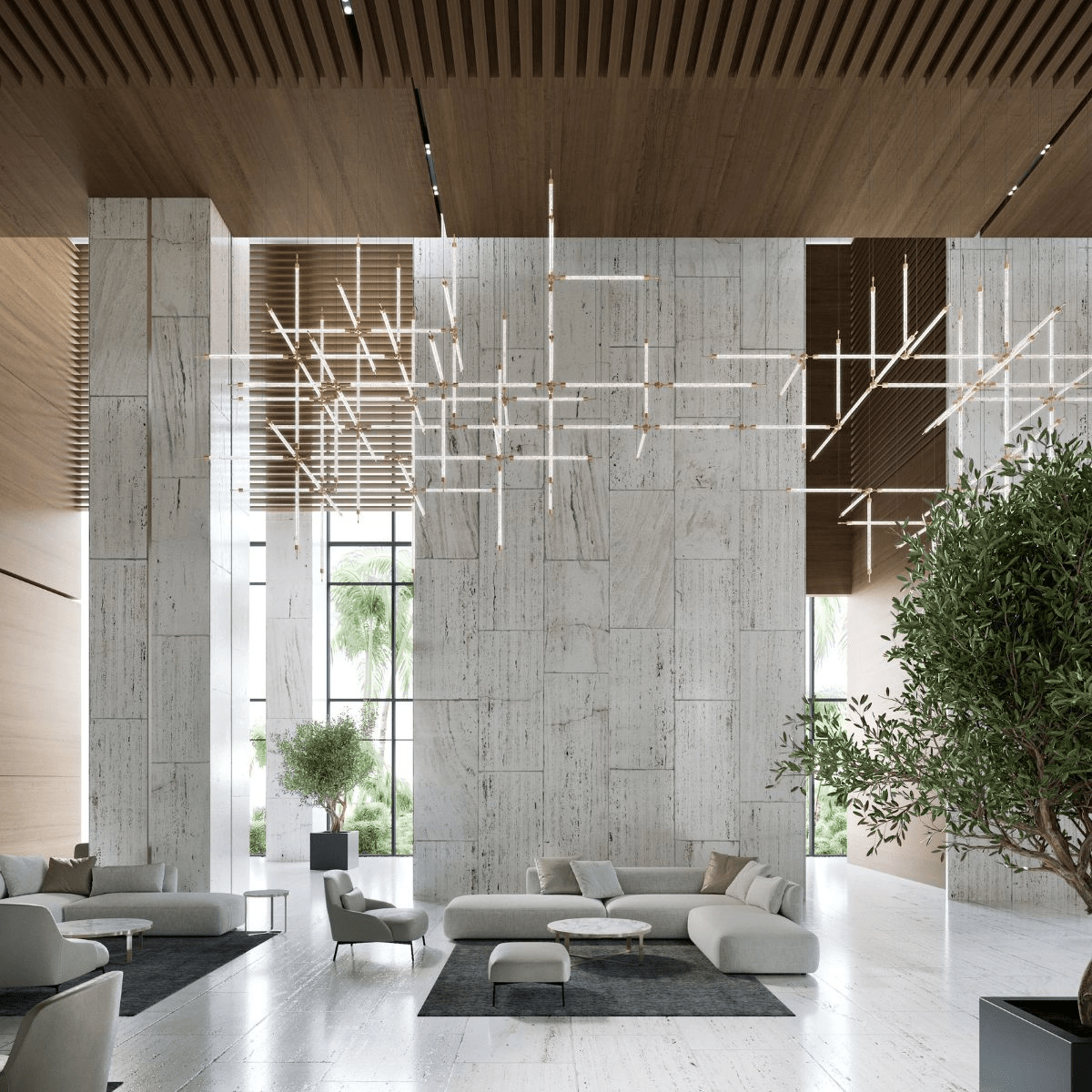 CrystalGrid Architectural Matrix Customize Chandelier