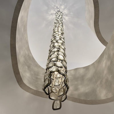 Crystal Mosaic Column Chandelier