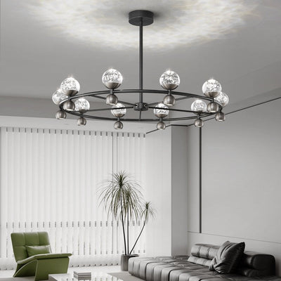 Lumiryn Orbital Glass Globe Chandelier