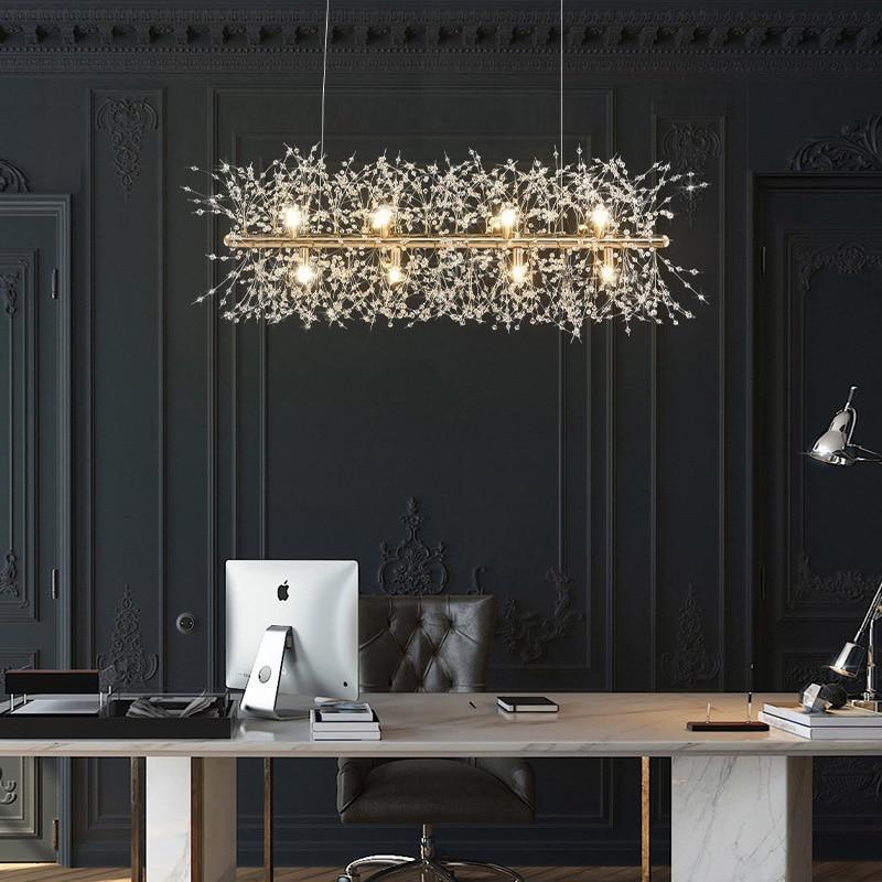 Cir Chandelier Brass Linear Crystal Branch