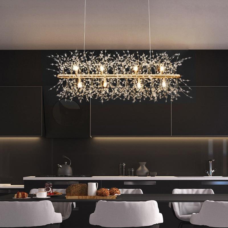 Cir Chandelier Brass Linear Crystal Branch