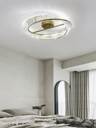 Elyaniella Ceiling Light Crystal Rings Stainless Steel