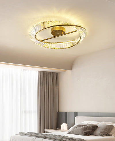 Elyaniella Ceiling Light Crystal Rings Stainless Steel