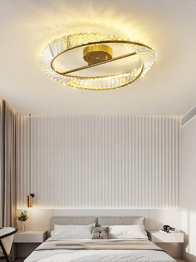 Elyaniella Ceiling Light Crystal Rings Stainless Steel