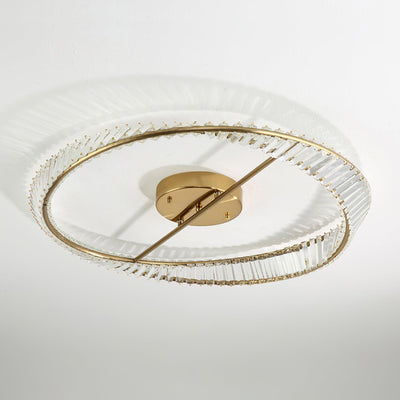 Elyaniella Ceiling Light Crystal Rings Stainless Steel