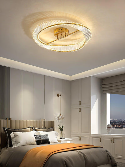 Elyaniella Ceiling Light Crystal Rings Stainless Steel