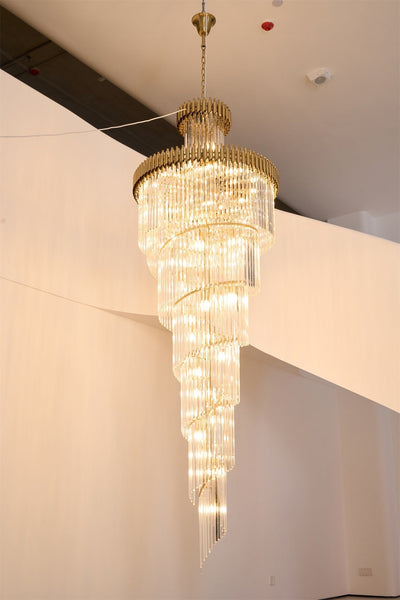 Eurmirila Crystal Spiral Chandelier