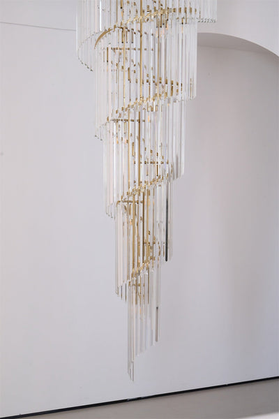 Eurmirila Crystal Spiral Chandelier