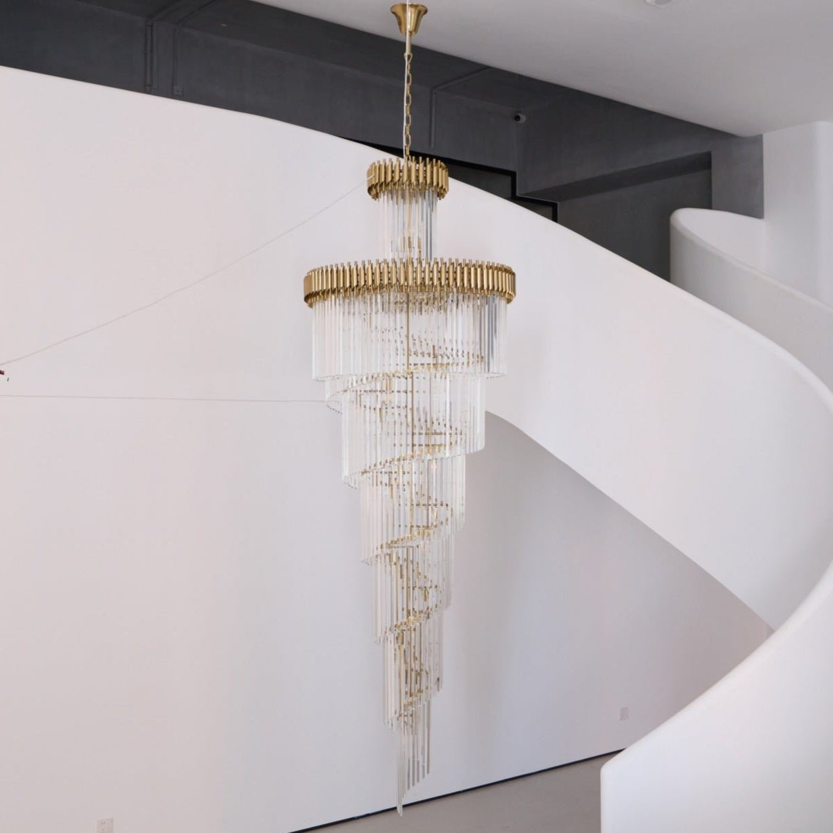 Eurmirila Crystal Spiral Chandelier