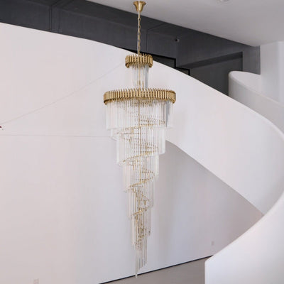 Eurmirila Crystal Spiral Chandelier