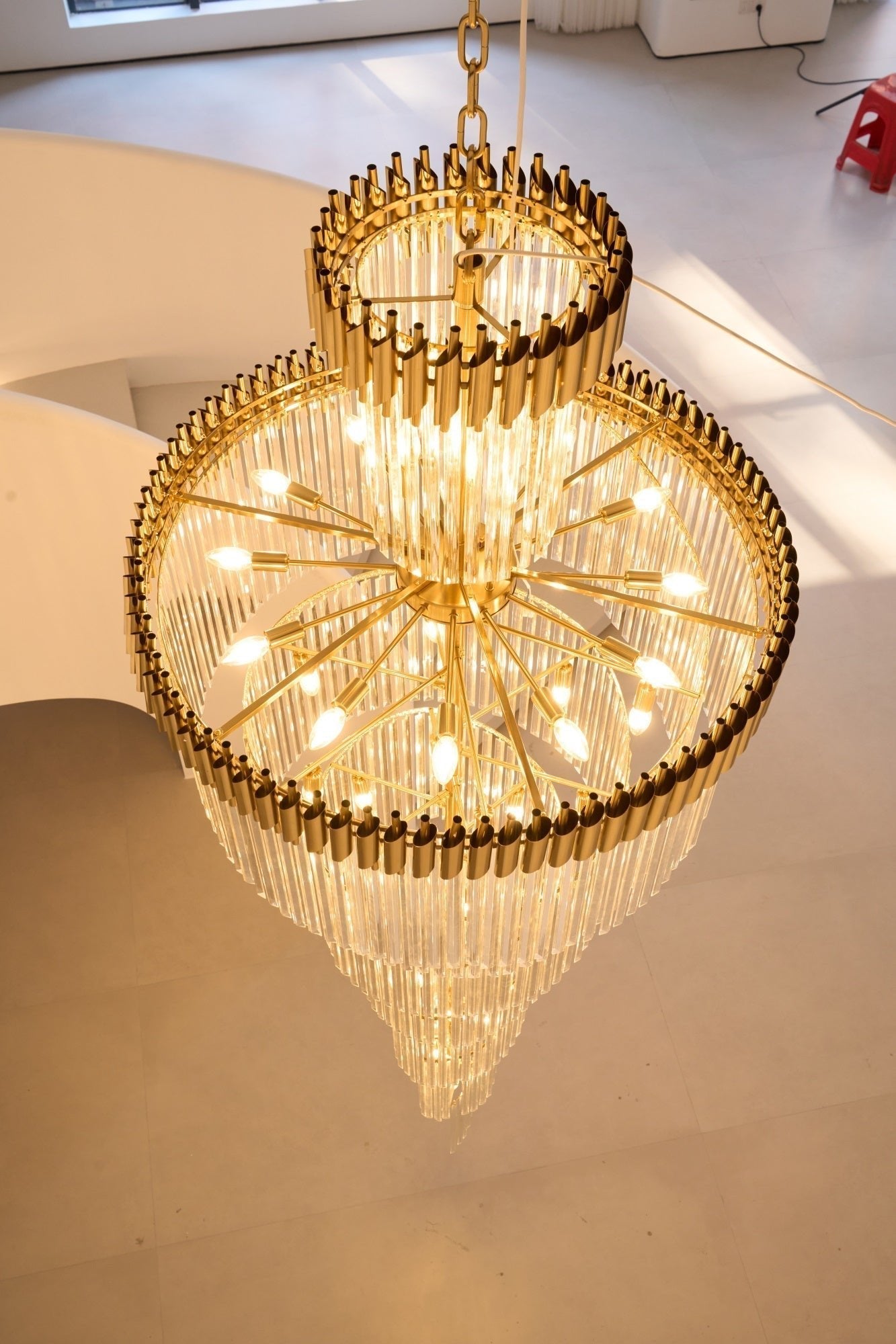 Eurmirila Crystal Spiral Chandelier