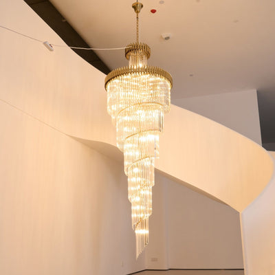 Eurmirila Crystal Spiral Chandelier