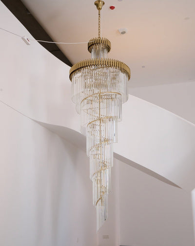 Eurmirila Crystal Spiral Chandelier