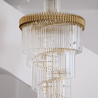 Eurmirila Crystal Spiral Chandelier