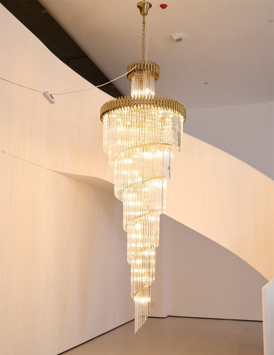 Eurmirila Crystal Spiral Chandelier