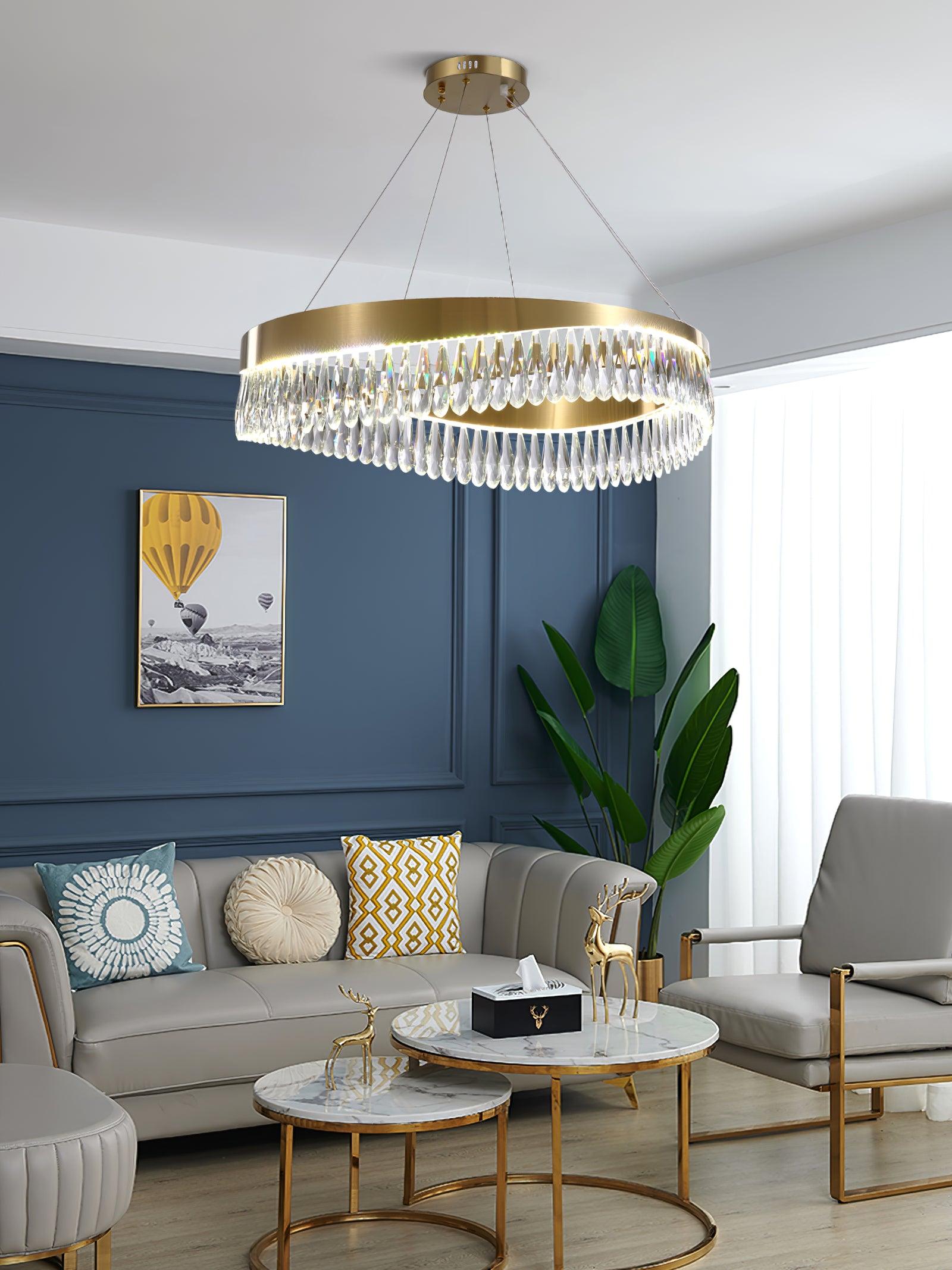 Cana Chandelier Crystal Ring LED Polished