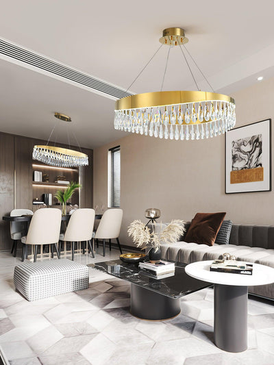 Cana Chandelier Crystal Ring LED Polished
