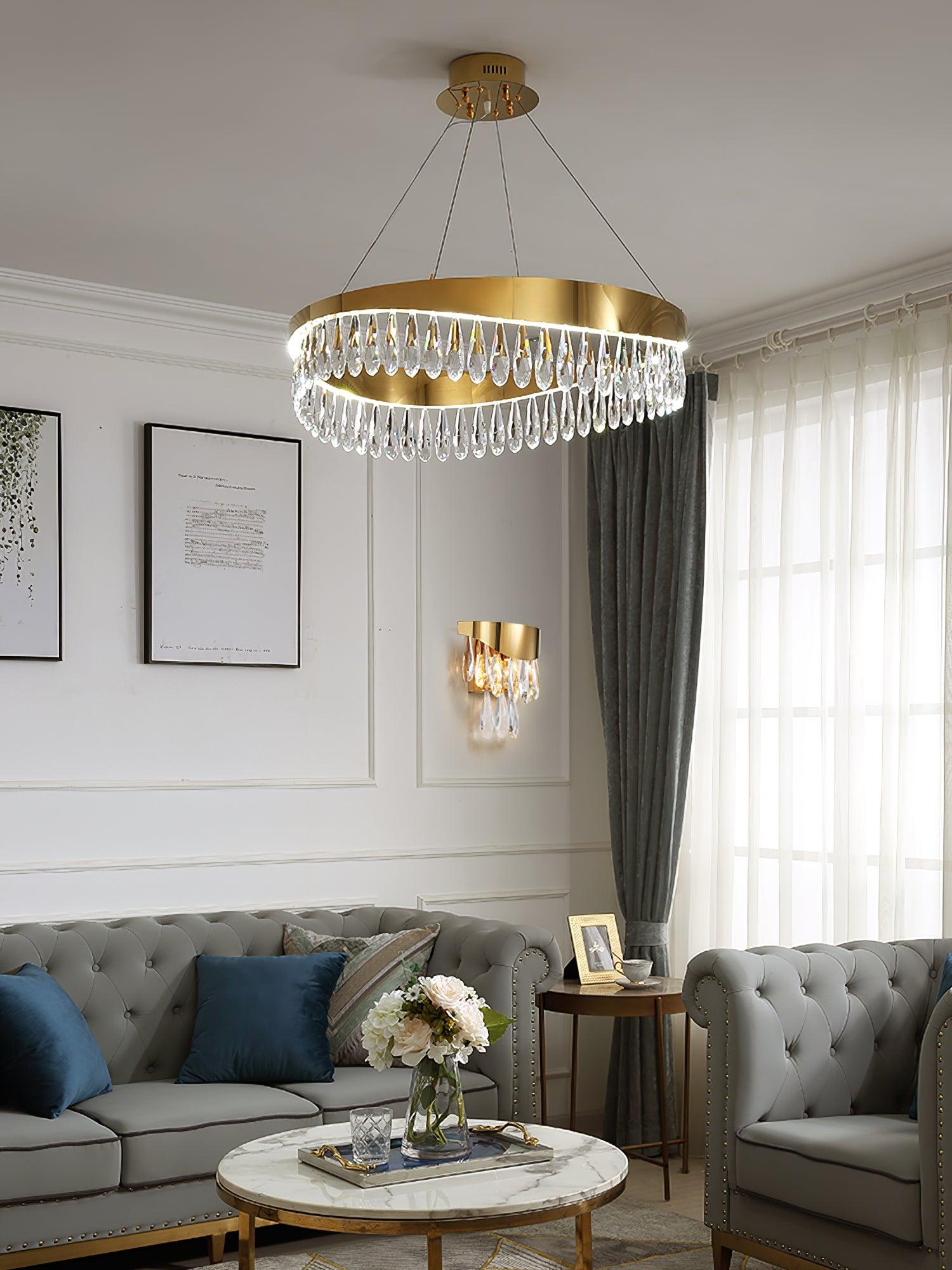 Cana Chandelier Crystal Ring LED Polished