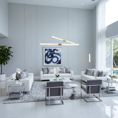 Luxelielle Crystal Stream Linear Pendant Lamp