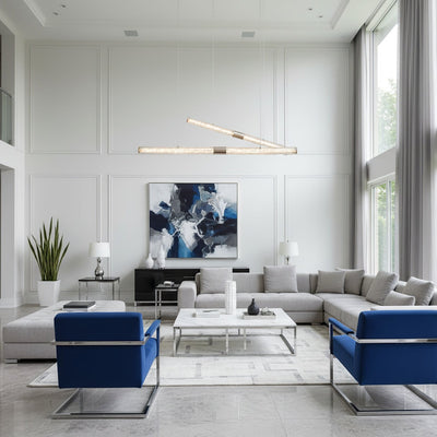 Luxelielle Crystal Stream Linear Pendant Lamp