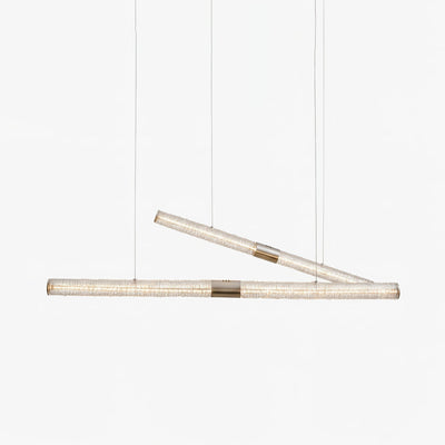 Luxelielle Crystal Stream Linear Pendant Lamp