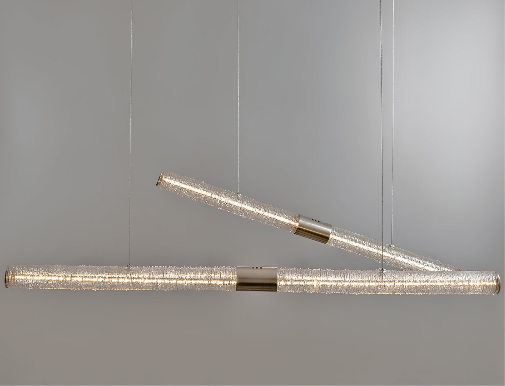 Luxelielle Crystal Stream Linear Pendant Lamp