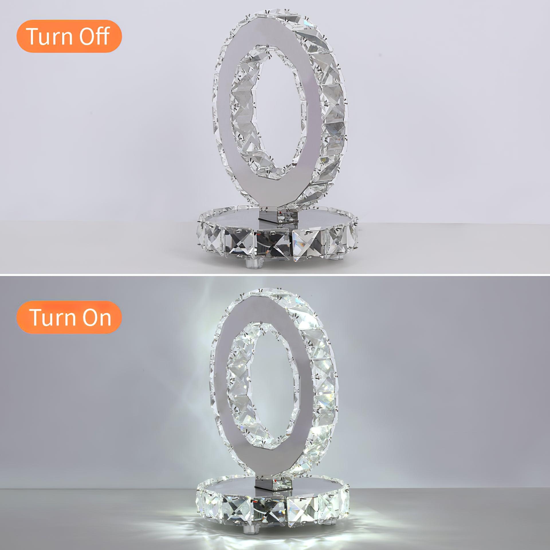 Ivor Crystal Rings Table Lamp