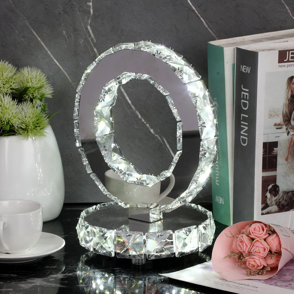 Ivor Crystal Rings Table Lamp