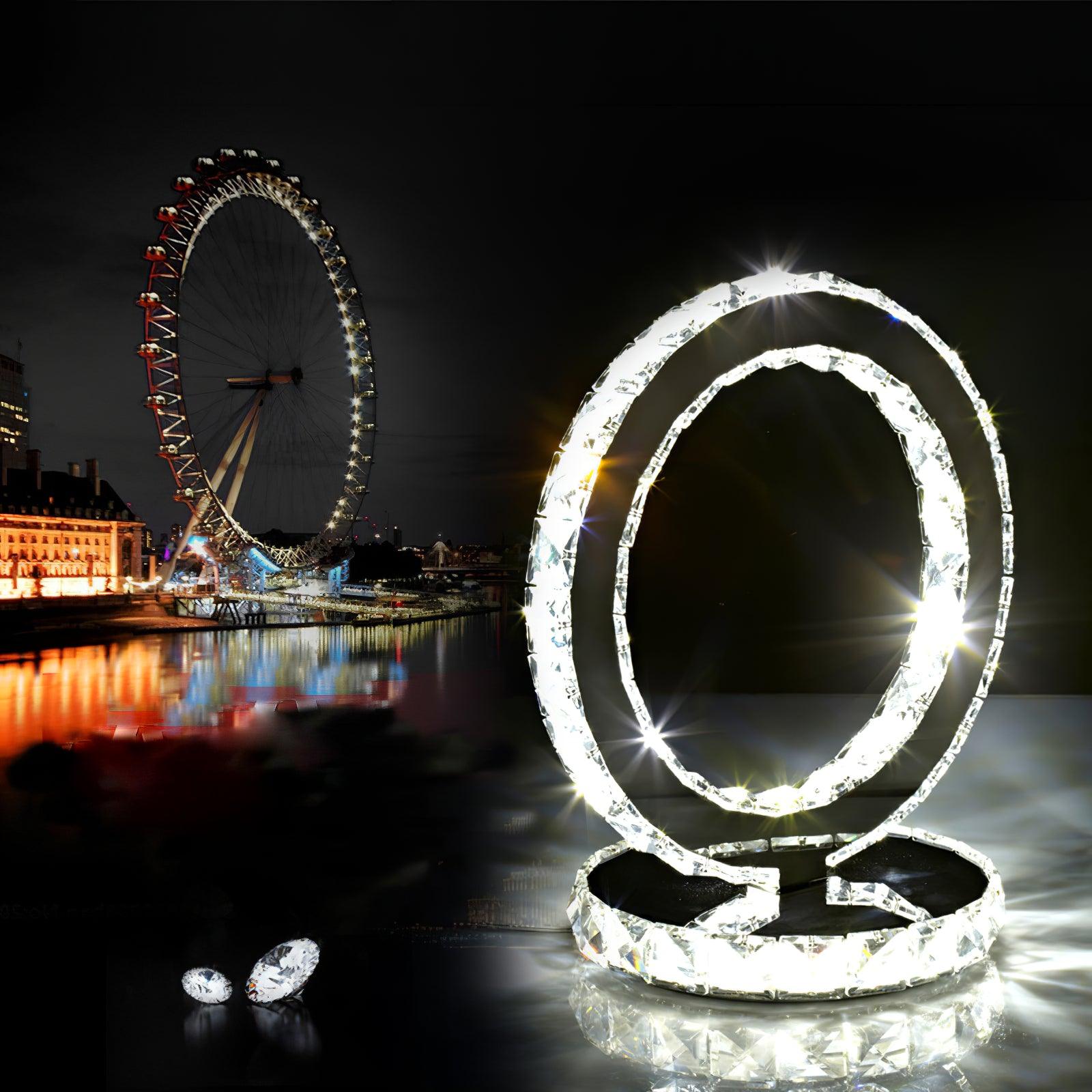 Ivor Crystal Rings Table Lamp