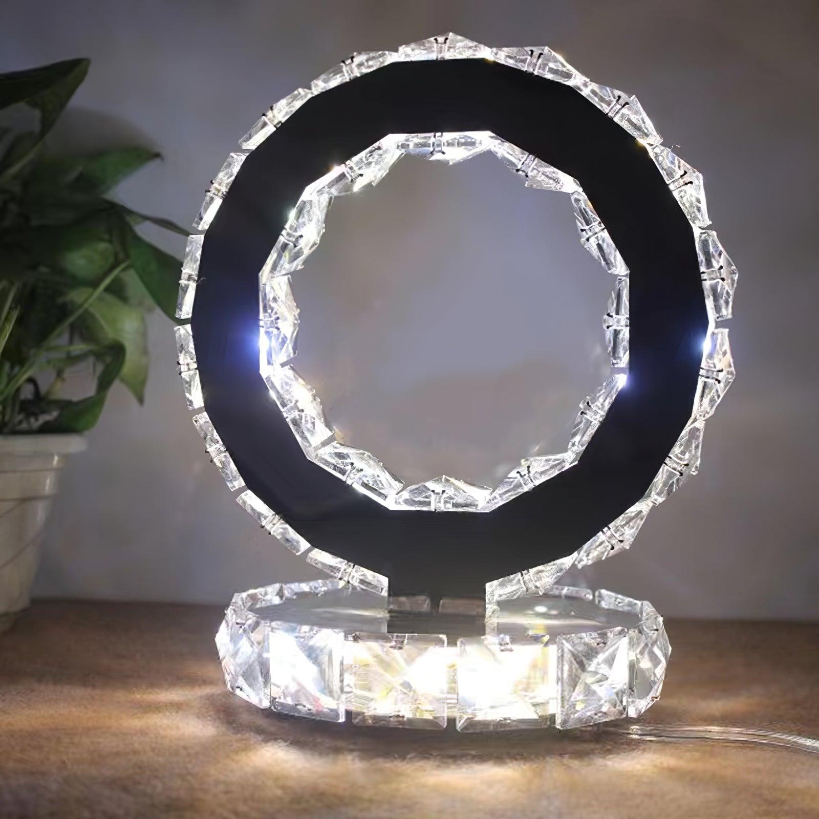 Ivor Crystal Rings Table Lamp