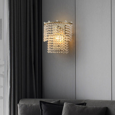 Cyranise Crystal Waterfall Wall Light
