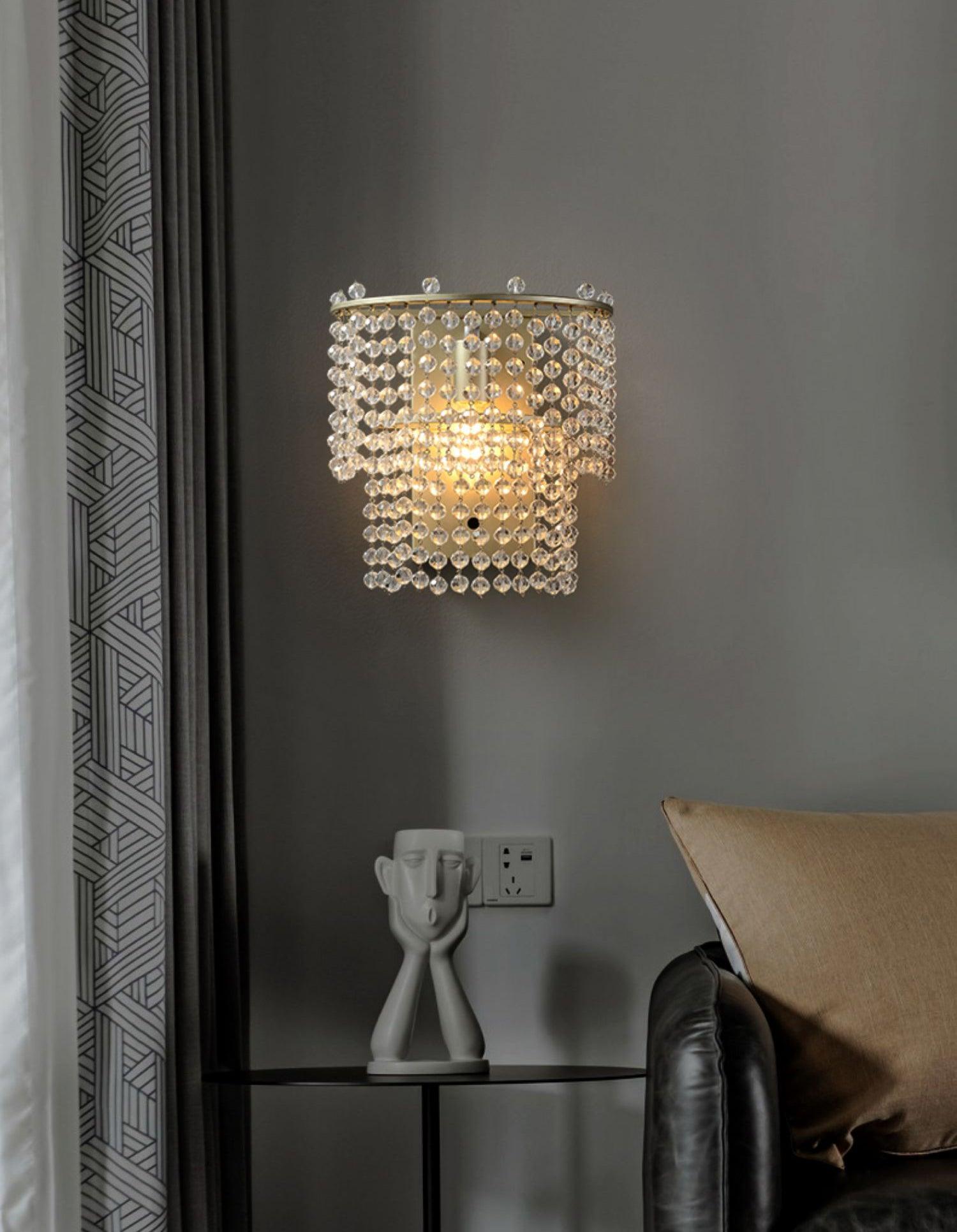 Cyranise Crystal Waterfall Wall Light