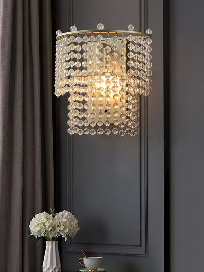 Cyranise Crystal Waterfall Wall Light