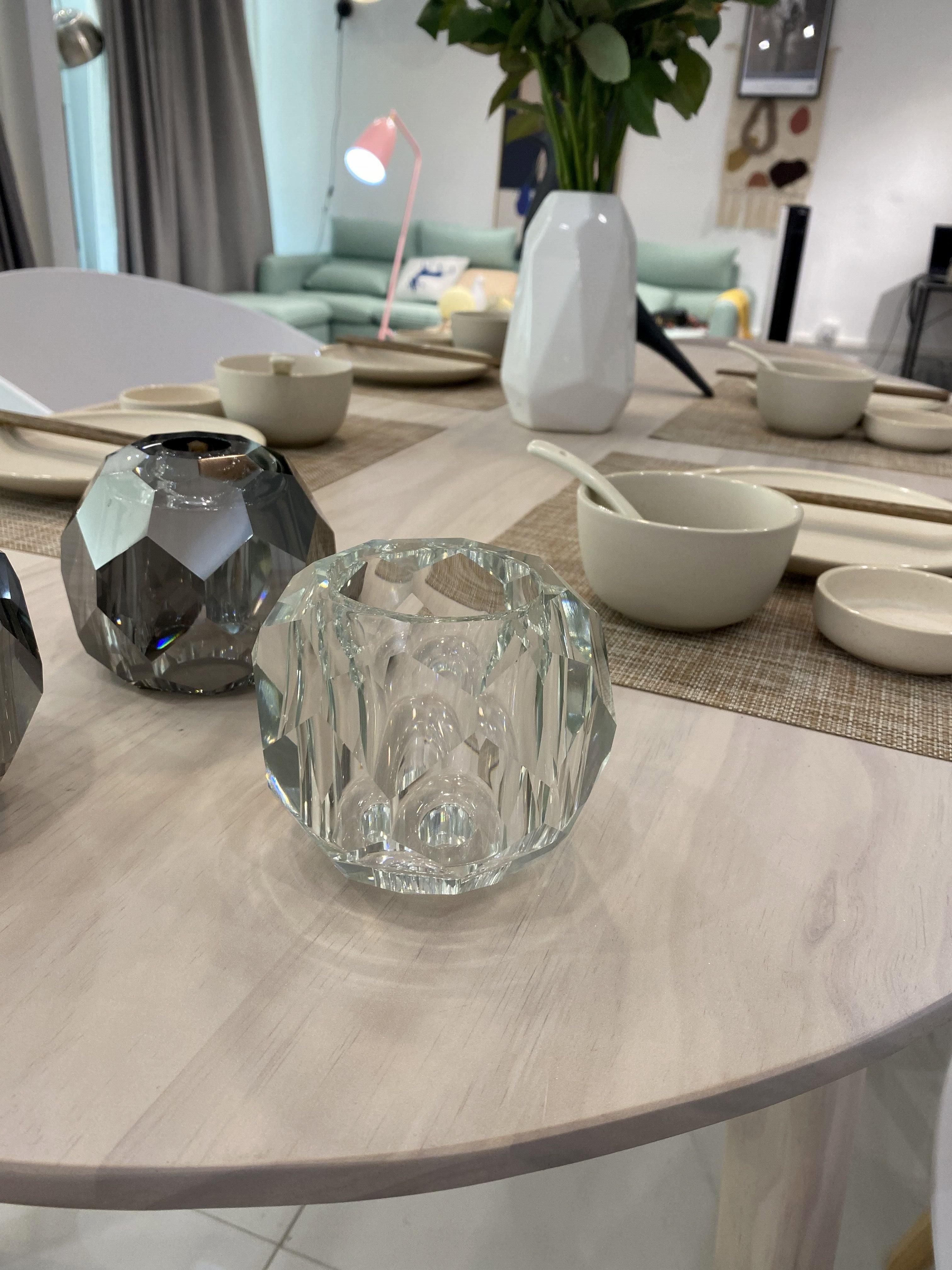 Thalyn Pendant Lamp Crystal Ball Brass Cluster