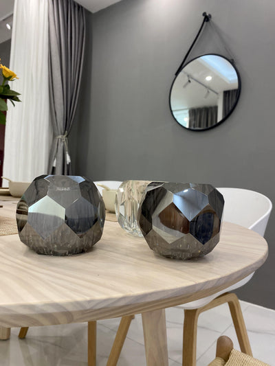 Thalyn Pendant Lamp Crystal Ball Brass Cluster