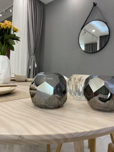 Thalyn Pendant Lamp Crystal Ball Brass Cluster