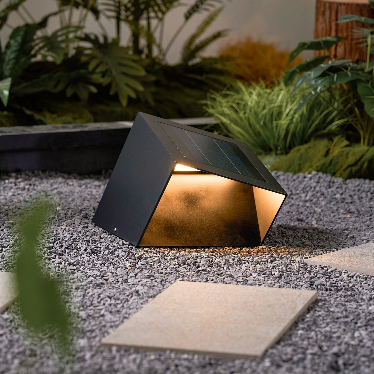 Evsore Unique Cube Garden Solar Outdoor Light