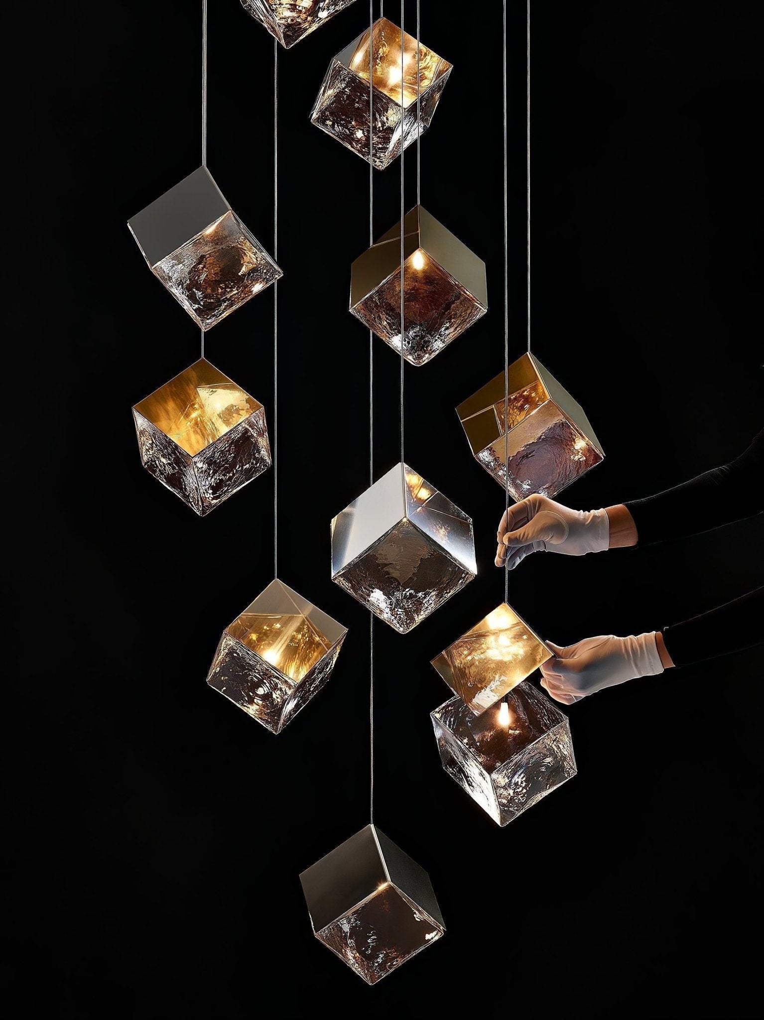 Prismatic Vapor Chandelier