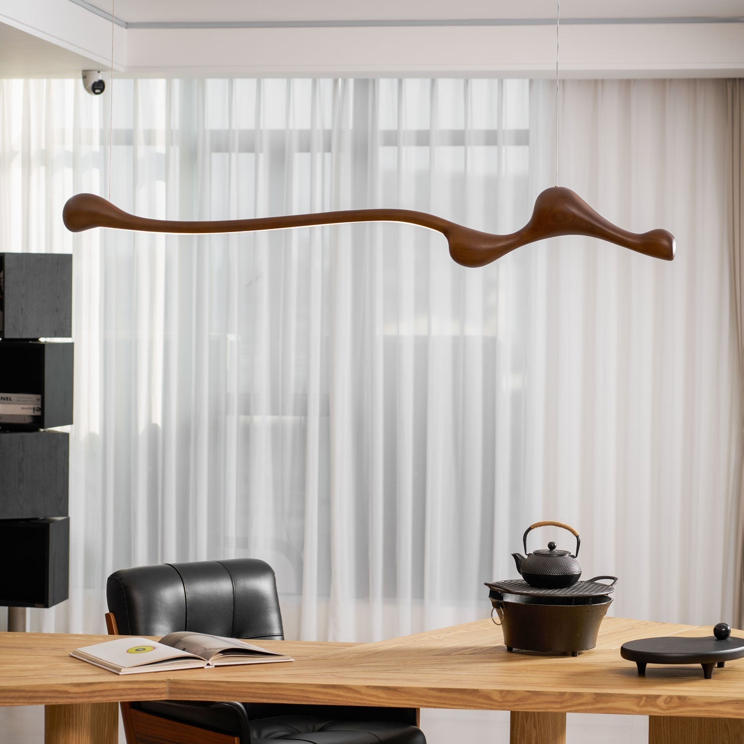 Alenor Wood Retro Pendant Lamp