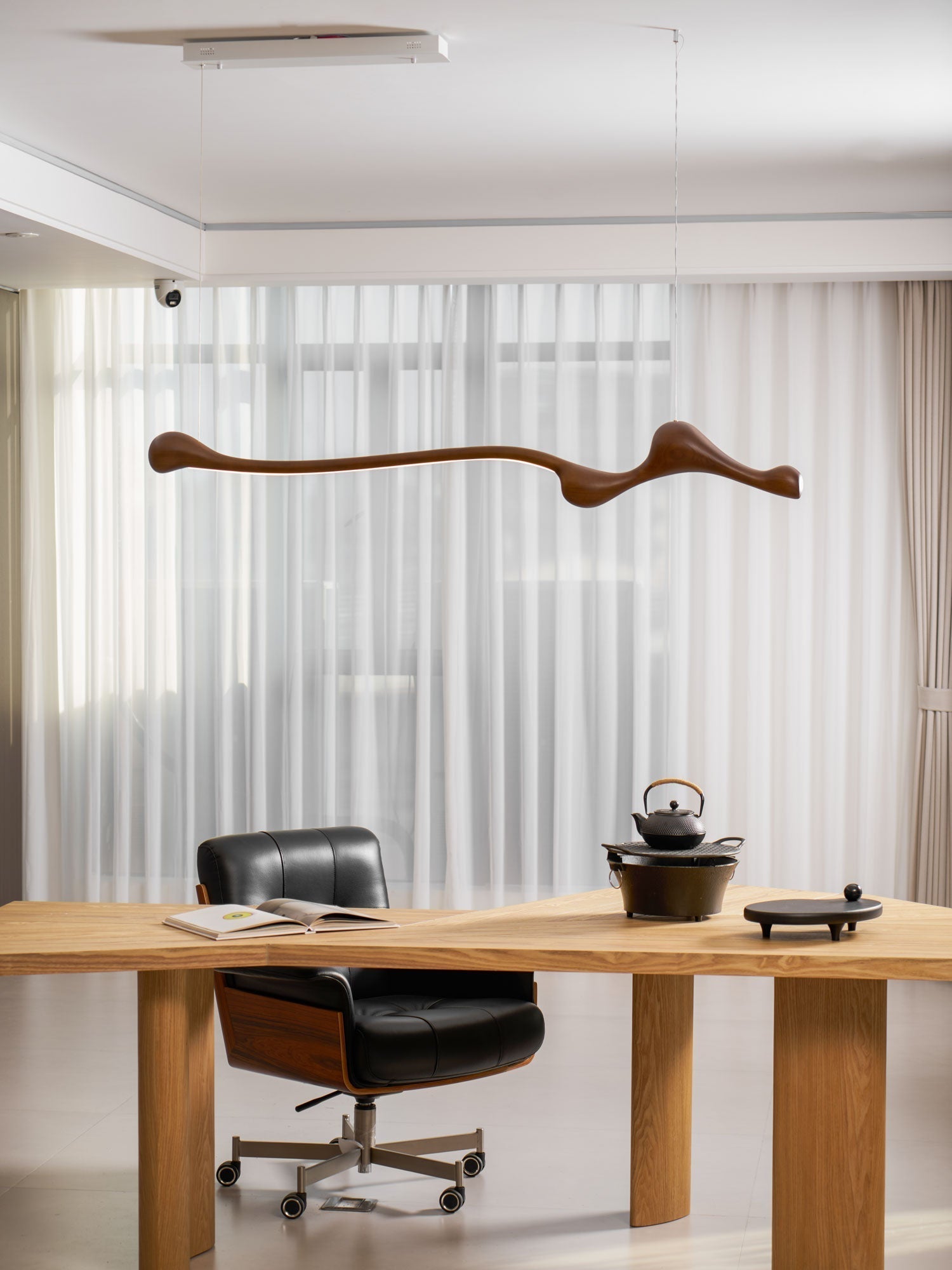 Alenor Wood Retro Pendant Lamp