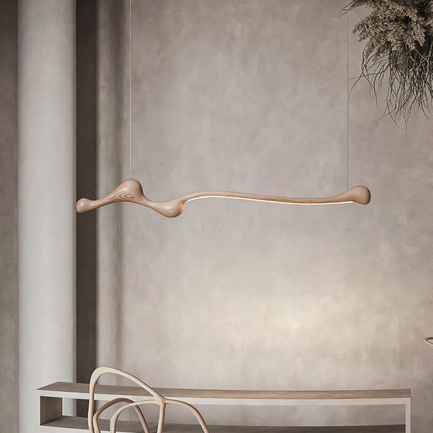 Alenor Wood Retro Pendant Lamp